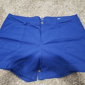 Womens Plus Size Blue Shorts